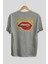 Good Vibes Yazılı 2 Arka Baskılı Gri Oversize T-Shirt Unisex Erkek Kadın Bisiklet Yaka 2