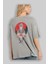 Kill For Food Arka Baskılı Gri Oversize T-Shirt Unisex Erkek Kadın Bisiklet Yaka 3