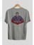 Kryptonian Arka Baskılı Gri Oversize T-Shirt Unisex Erkek Kadın Bisiklet Yaka 2