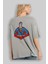 Kryptonian Arka Baskılı Gri Oversize T-Shirt Unisex Erkek Kadın Bisiklet Yaka 3