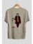 Joker (11) Arka Baskılı Bej Oversize T-Shirt Bisiklet Yaka Pamuk Erkek Kadın 2