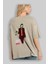 Joker (11) Arka Baskılı Bej Oversize T-Shirt Bisiklet Yaka Pamuk Erkek Kadın 3