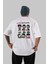 Squid Game (3) Arka Baskılı Beyaz Oversize T-Shirt Bisiklet Yaka Pamuk Erkek Kadın 1