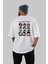 Squid Game (3) Arka Baskılı Beyaz Oversize T-Shirt Bisiklet Yaka Pamuk Erkek Kadın 4