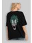 Joker (1) Arka Baskılı Siyah Oversize T-Shirt Bisiklet Yaka Pamuk Erkek Kadın 4