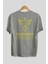 Phoenix Yazılı Arka Baskılı Gri Oversize T-Shirt Unisex Erkek Kadın Bisiklet Yaka 2