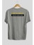 Life Is Short Yazılı Arka Baskılı Gri Oversize T-Shirt Unisex Erkek Kadın Bisiklet Yaka 2