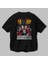 La Casa De Papel (6) Arka Baskılı Siyah Oversize T-Shirt Bisiklet Yaka Pamuk Erkek Kadın 3