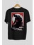 Godzilla (2) Arka Baskılı Siyah Oversize T-Shirt Bisiklet Yaka Pamuk Erkek Kadın 2