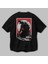 Godzilla (2) Arka Baskılı Siyah Oversize T-Shirt Bisiklet Yaka Pamuk Erkek Kadın 3