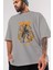Revolusioner Sabo Anime Ön Baskılı Gri Oversize T-Shirt %100 Pamuk Erkek Kadın 3