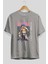 Kamina 5 Anime Ön Baskılı Gri Oversize T-Shirt %100 Pamuk Erkek Kadın 2