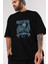 Game Of Thrones Gece Kralı Ön Baskılı Siyah Oversize T-Shirt Bisiklet Yaka Erkek Kadın 3