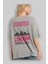 London Arka Baskılı Gri Oversize T-Shirt Unisex Erkek Kadın Bisiklet Yaka 3