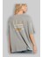 Barcelona Arka Baskılı Gri Oversize T-Shirt Unisex Erkek Kadın Bisiklet Yaka 3