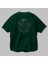 The Crow Arka Baskılı Zümrüt Yeşili Oversize T-Shirt Erkek Kadın Bisiklet Yaka 3