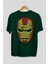 Iron Man Arka Baskılı Zümrüt Yeşili Oversize T-Shirt Unisex Erkek Kadın Bisiklet Yaka 2