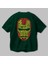 Iron Man Arka Baskılı Zümrüt Yeşili Oversize T-Shirt Unisex Erkek Kadın Bisiklet Yaka 3