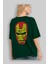 Iron Man Arka Baskılı Zümrüt Yeşili Oversize T-Shirt Unisex Erkek Kadın Bisiklet Yaka 4