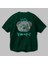 Done With It Bear Arka Baskılı Zümrüt Yeşili Oversize T-Shirt Unisex Erkek Kadın Bisiklet Yaka 3