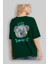 Done With It Bear Arka Baskılı Zümrüt Yeşili Oversize T-Shirt Unisex Erkek Kadın Bisiklet Yaka 4