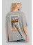 Brooklyn Street Arka Baskılı Gri Oversize T-Shirt Unisex Erkek Kadın Bisiklet Yaka 3