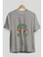 Boba Fett Ön Baskılı Gri Oversize T-Shirt Unisex Erkek Kadın Bisiklet Yaka 2