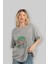 Boba Fett Ön Baskılı Gri Oversize T-Shirt Unisex Erkek Kadın Bisiklet Yaka 4