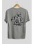 First Order Arka Baskılı Gri Oversize T-Shirt Unisex Erkek Kadın Bisiklet Yaka 2