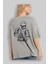 First Order Arka Baskılı Gri Oversize T-Shirt Unisex Erkek Kadın Bisiklet Yaka 3