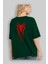 Spiderman Arka Baskılı Zümrüt Yeşili Oversize T-Shirt Unisex Erkek Kadın Bisiklet Yaka 4
