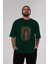 Trıbal (3) Anime Ön Baskılı Zümrüt Yeşili Oversize T-Shirt Erkek Kadın 5