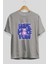 Have More Fun Bear Ön Baskılı Gri Oversize T-Shirt Unisex Erkek Kadın Bisiklet Yaka 2