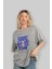 Have More Fun Bear Ön Baskılı Gri Oversize T-Shirt Unisex Erkek Kadın Bisiklet Yaka 4