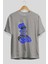 Homer Simpson Ön Baskılı Gri Oversize T-Shirt Unisex Erkek Kadın Bisiklet Yaka 2