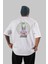 Joker Gym Arka Baskılı Beyaz Oversize T-Shirt Bisiklet Yaka Pamuk Erkek Kadın 1