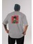 Gon Freecss Hunter x Hunter 5 Anime Arka Baskılı Gri Oversize T-Shirt %100 Pamuk Erkek Kadın 1