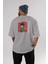 Gon Freecss Hunter x Hunter 5 Anime Arka Baskılı Gri Oversize T-Shirt %100 Pamuk Erkek Kadın 4