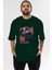 Satoru Gojo 2 Anime Ön Baskılı Zümrüt Yeşili Oversize T-Shirt Erkek Kadın 1