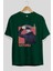 Satoru Gojo 2 Anime Ön Baskılı Zümrüt Yeşili Oversize T-Shirt Erkek Kadın 2