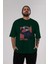 Satoru Gojo 2 Anime Ön Baskılı Zümrüt Yeşili Oversize T-Shirt Erkek Kadın 5