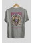 Tony Tony Chopper Anime Arka Baskılı Gri Oversize T-Shirt %100 Pamuk Erkek Kadın 2