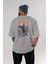 Kei Tsukishima 2 Anime Arka Baskılı Gri Oversize T-Shirt %100 Pamuk Erkek Kadın 4