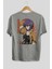Motoko Kusanagi 9 Anime Arka Baskılı Gri Oversize T-Shirt %100 Pamuk Erkek Kadın 2