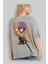 Motoko Kusanagi 9 Anime Arka Baskılı Gri Oversize T-Shirt %100 Pamuk Erkek Kadın 3