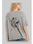 Emperor Arka Baskılı Gri Oversize T-Shirt Unisex Erkek Kadın Bisiklet Yaka 3