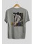 Roronoa Zoro Anime Arka Baskılı Gri Oversize T-Shirt %100 Pamuk Erkek Kadın 2