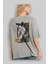 Roronoa Zoro Anime Arka Baskılı Gri Oversize T-Shirt %100 Pamuk Erkek Kadın 3