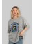 Too Hot And Bitter Ön Baskılı Gri Oversize T-Shirt Unisex Erkek Kadın Bisiklet Yaka 4