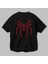 Spiderman (1) Arka Baskılı Siyah Oversize T-Shirt Bisiklet Yaka Pamuk Erkek Kadın 3